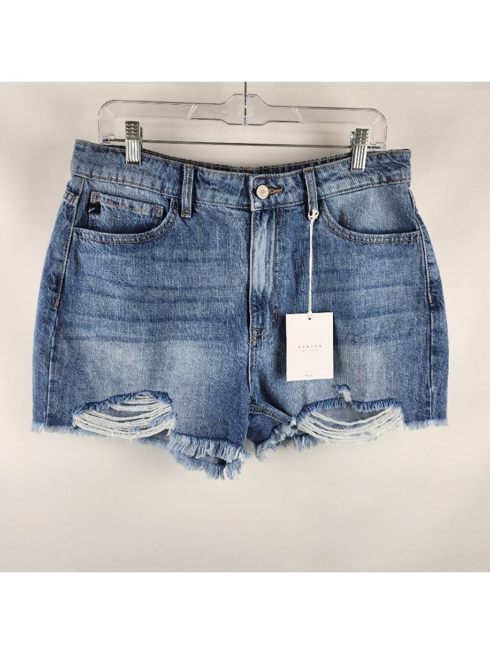 Kancan Shorts Women 11/29 Blue Ivanna Ultra High Rise Mom Denim Short (29x3) NWT